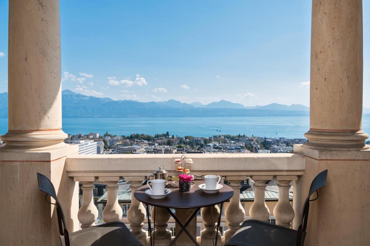 Lausanne Palace Bagian luar foto View from the hotel